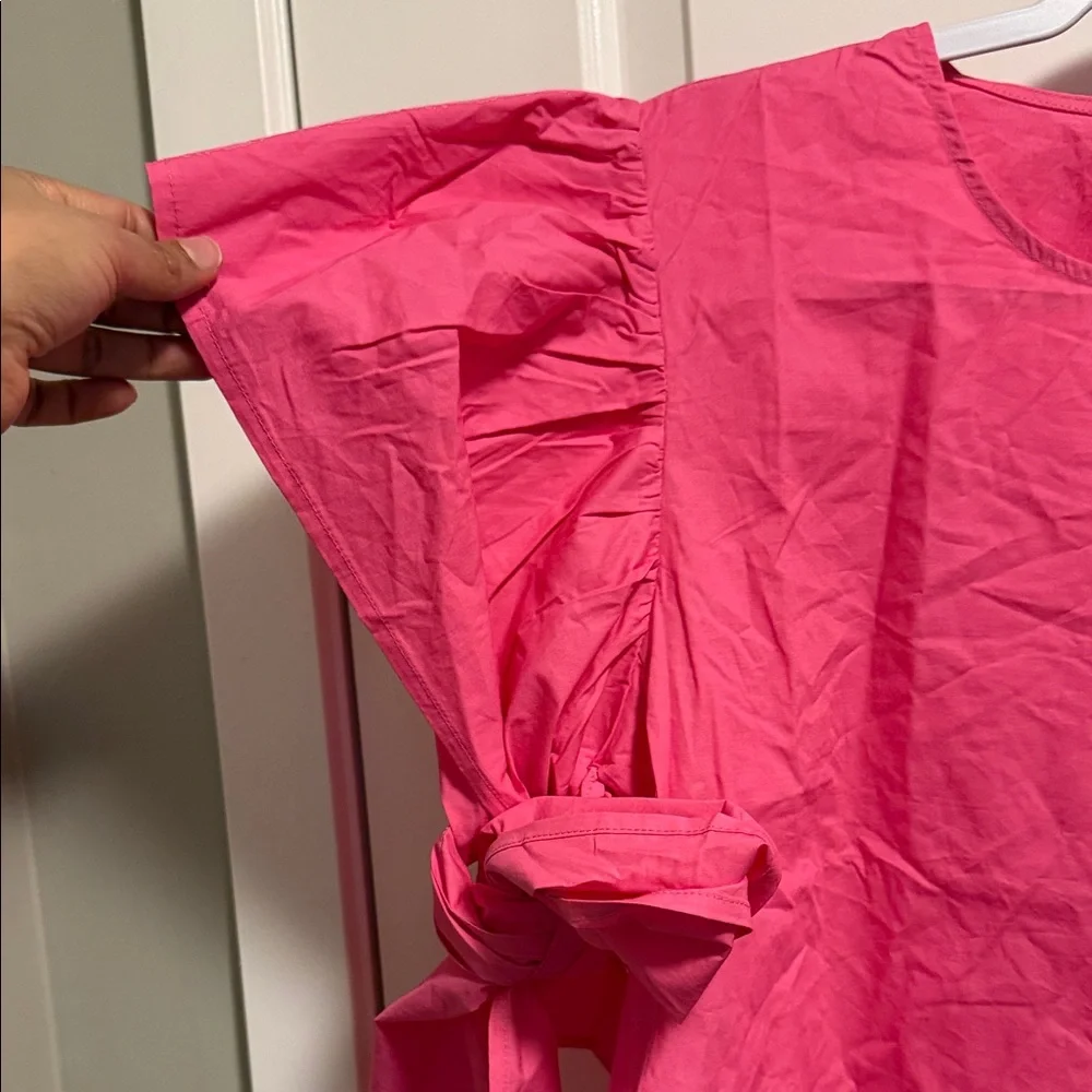 Pink Ruffle Sleeve Top - Picture 2 of 9